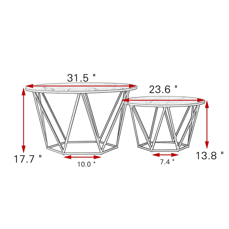 Mercer41 Taona Nesting Coffee Table Wayfair